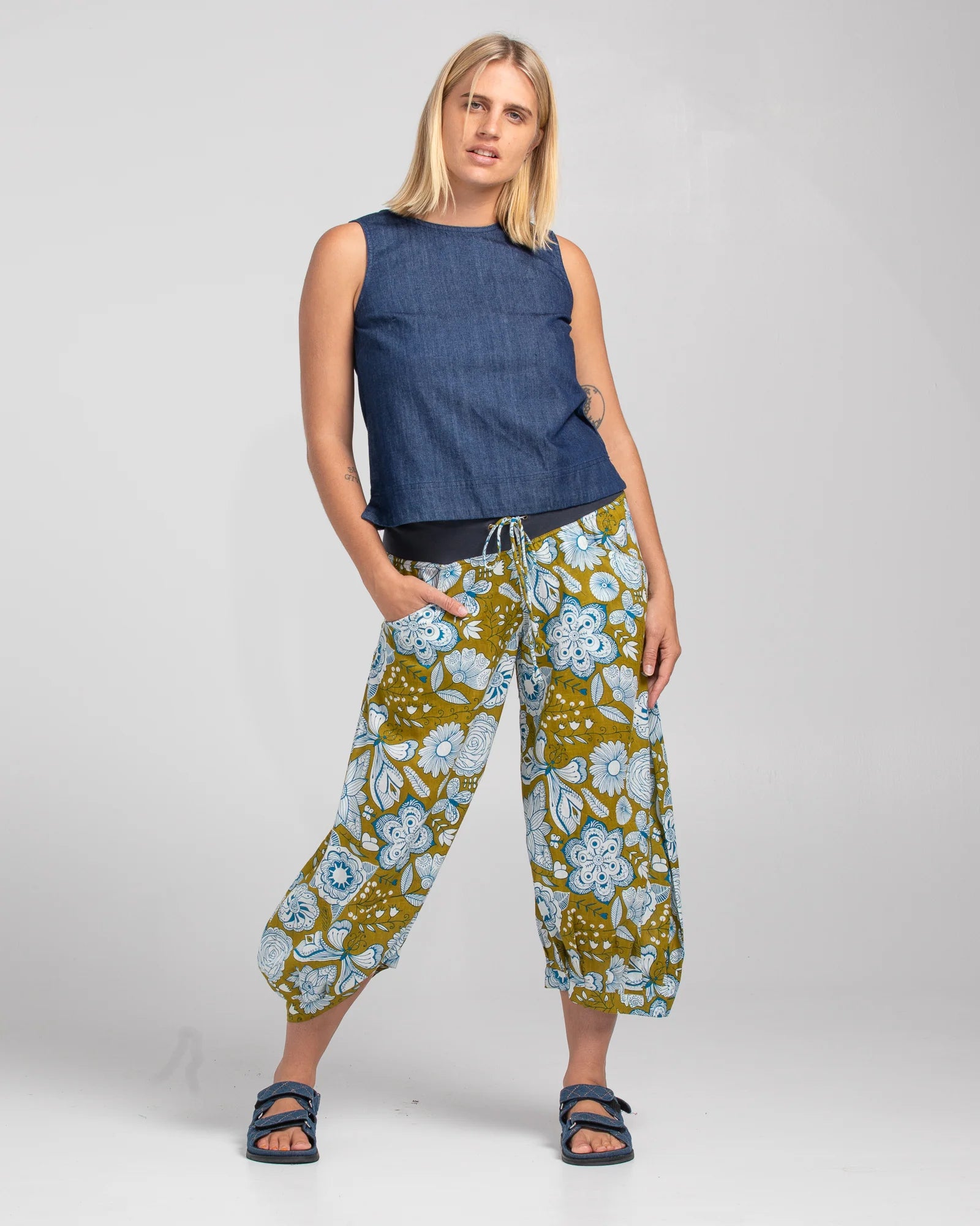 Hara Top Dark Denim Tops Boom Shankar