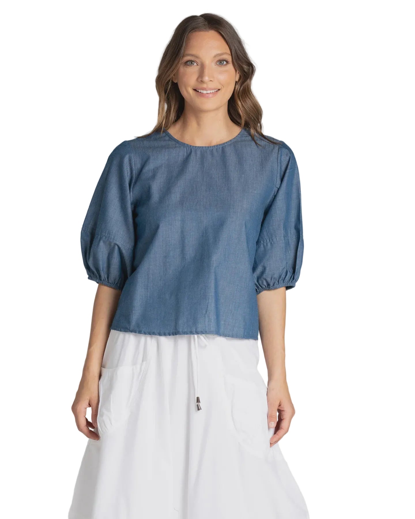 Ava Top Basic Chambray Tops Boom Shankar 6