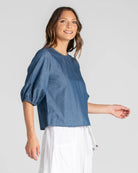 Ava Top Basic Chambray Tops Boom Shankar
