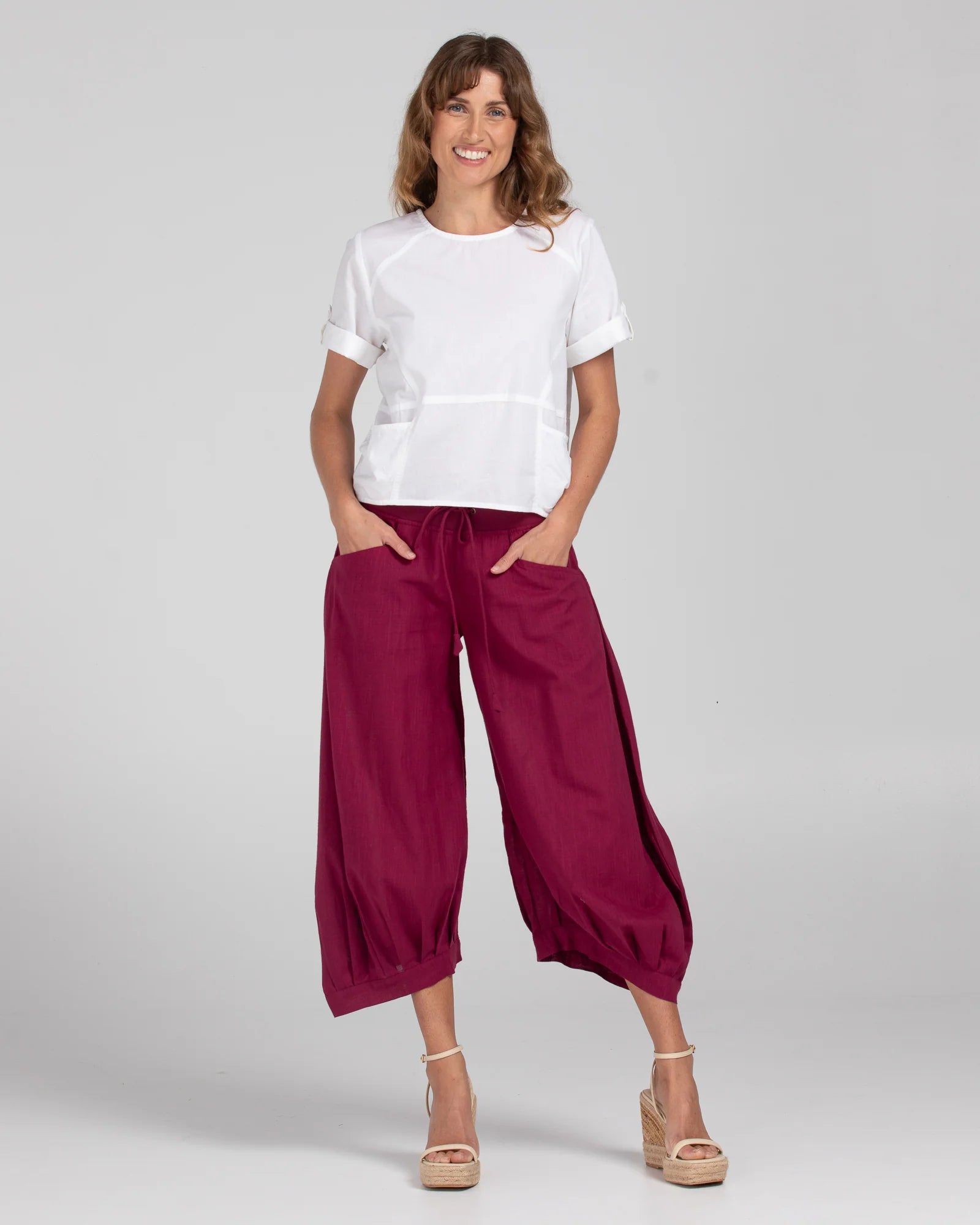 Boom Shankar Guru Pant - Deep Magenta Bottoms Boom Shankar