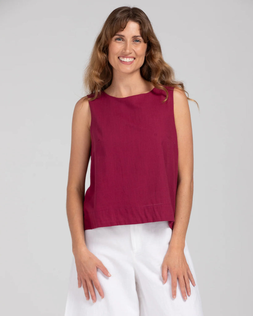 Hara Top Basic Magenta Tops Boom Shankar