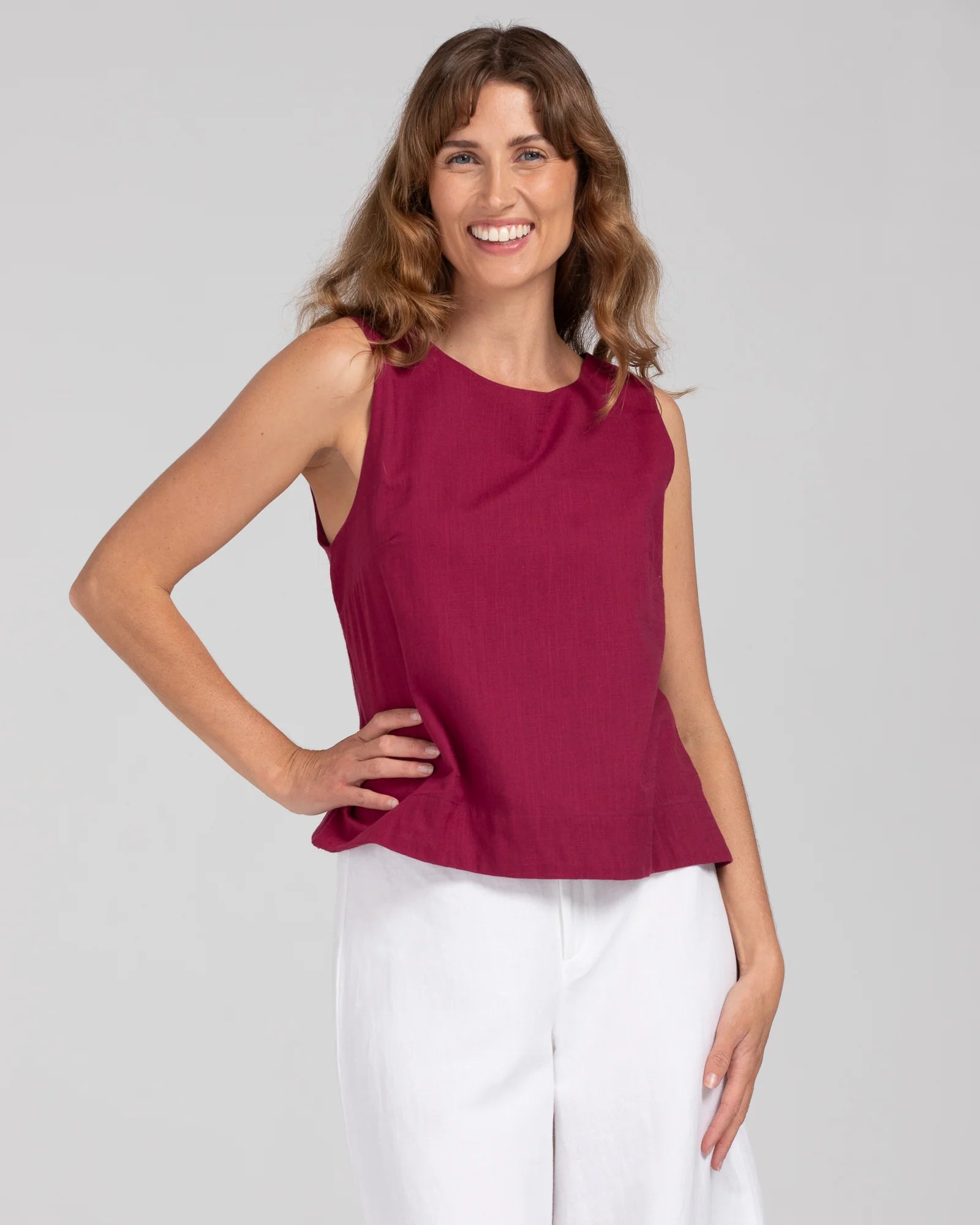 Hara Top - Deep Magenta Tops Boom Shankar