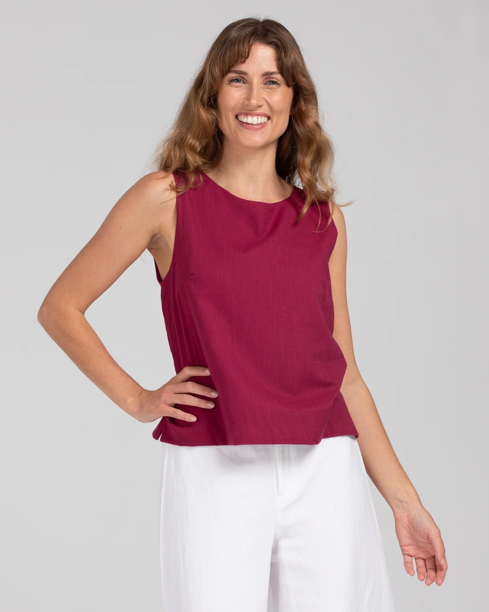 Hara Top - Deep Magenta Tops Boom Shankar