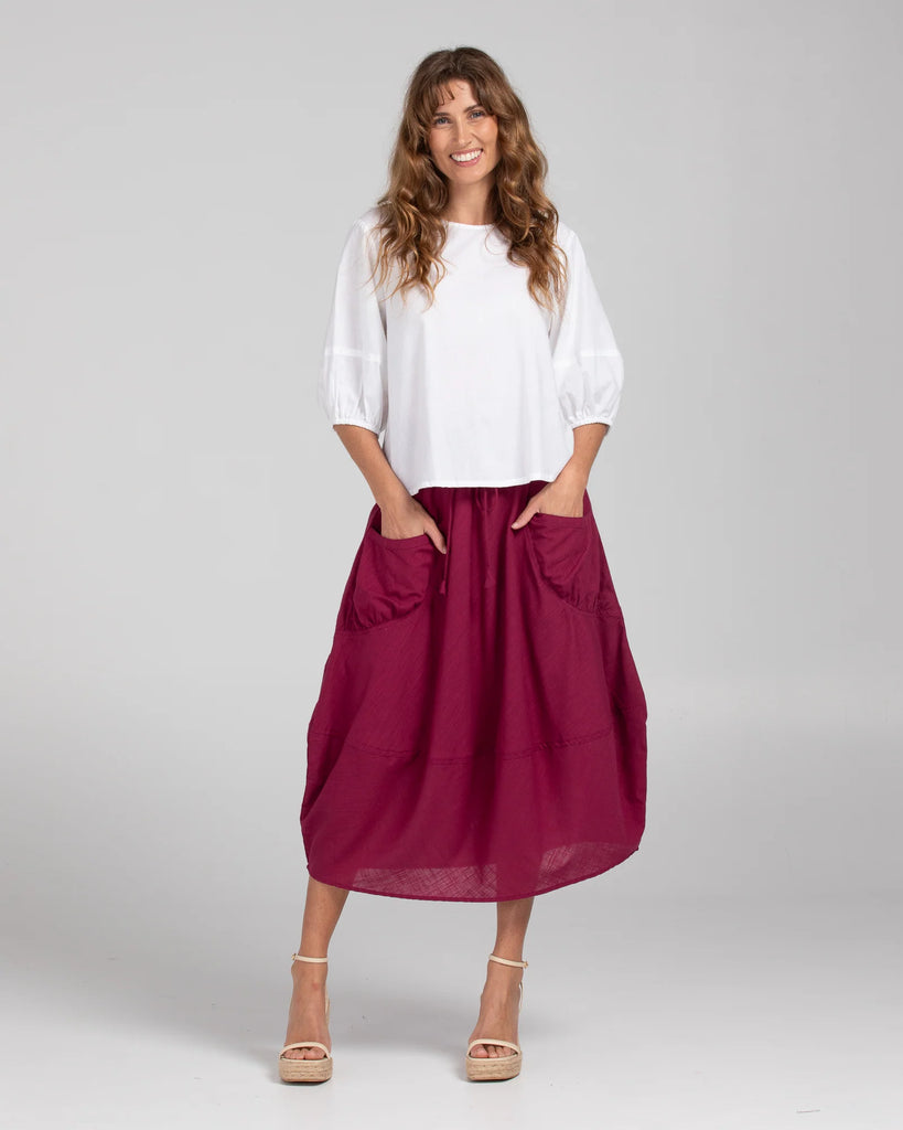 Guru Skirt Basic Magenta Tops Boom Shankar