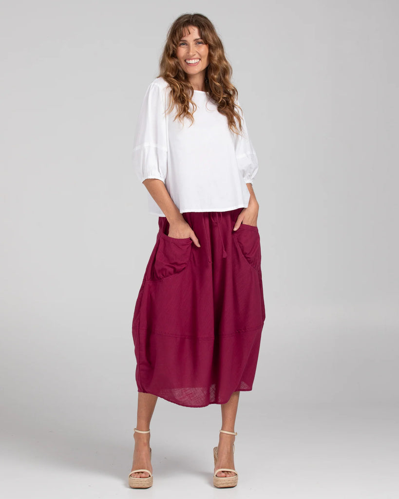 Guru Skirt Basic Magenta Tops Boom Shankar