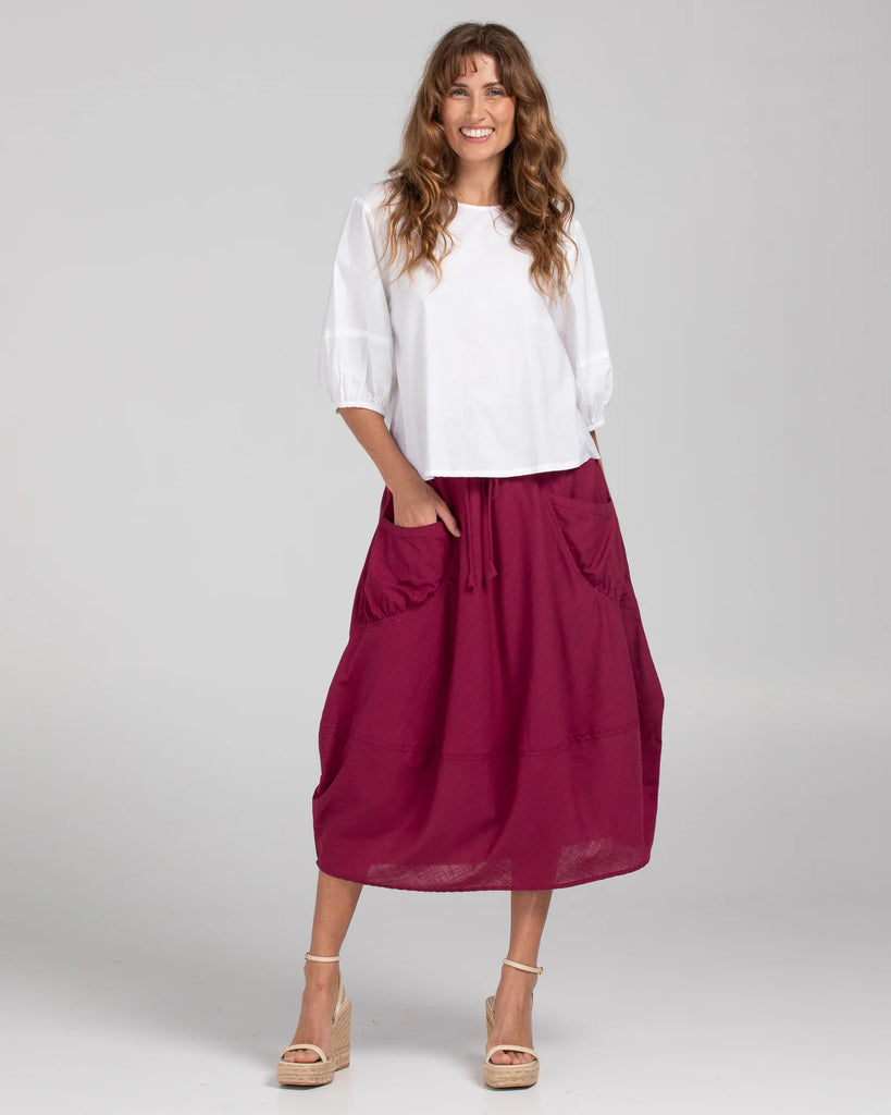 Guru Skirt Basic Magenta Tops Boom Shankar