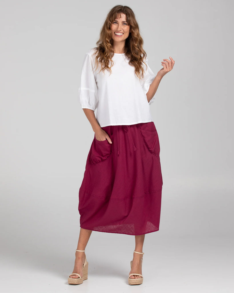 Guru Skirt Basic Magenta Tops Boom Shankar