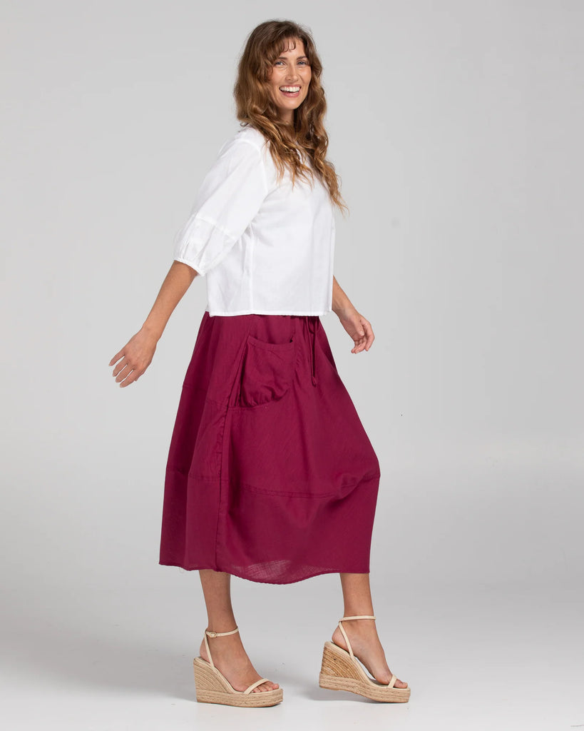 Guru Skirt Basic Magenta Tops Boom Shankar