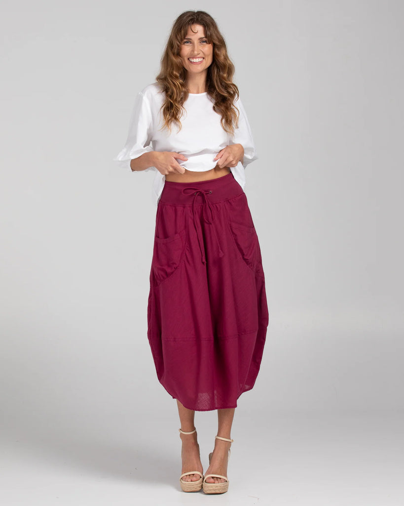 Guru Skirt Basic Magenta Tops Boom Shankar