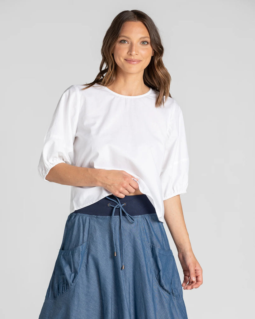 Guru Skirt Chambray Blue Skirts Boom Shankar   