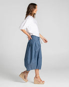 Guru Skirt Basic - Blue Chambray Skirts Boom Shankar