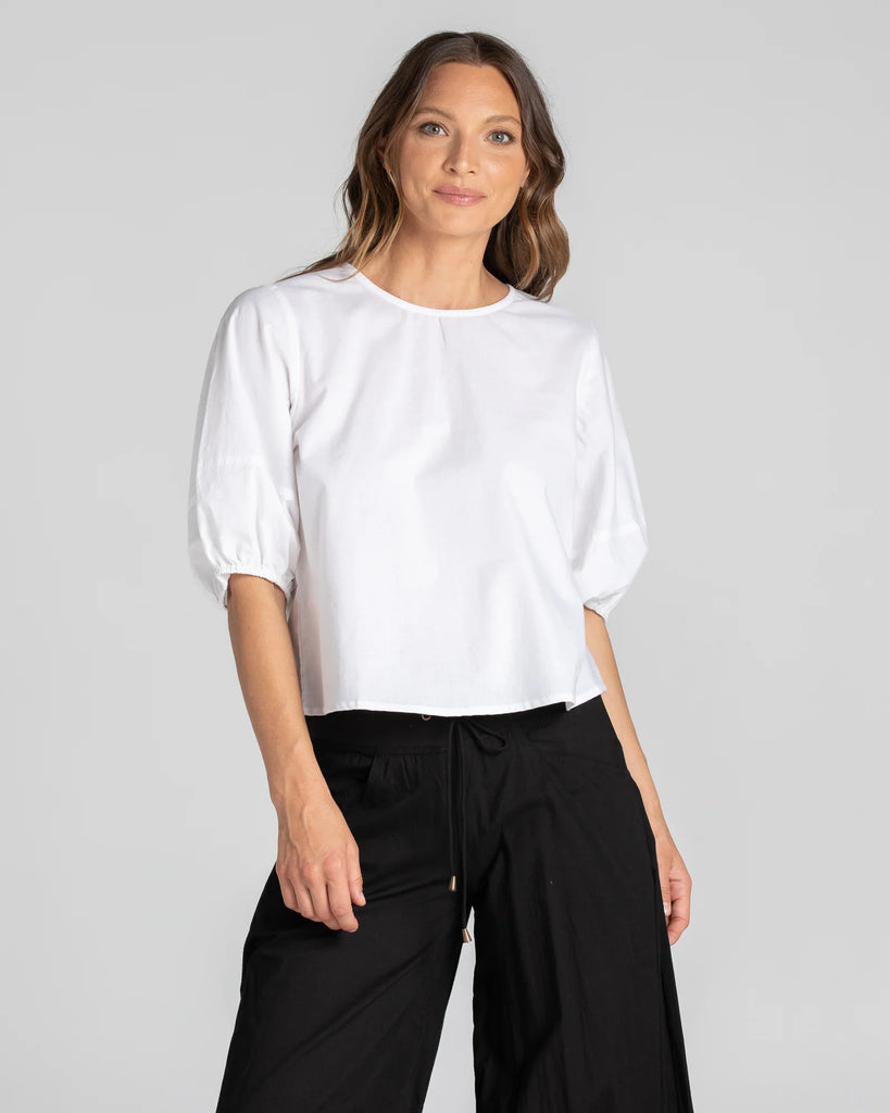 Ava Top Basic White Tops Boom Shankar