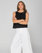Jedda Linen Pant White Bottoms Boom Shankar