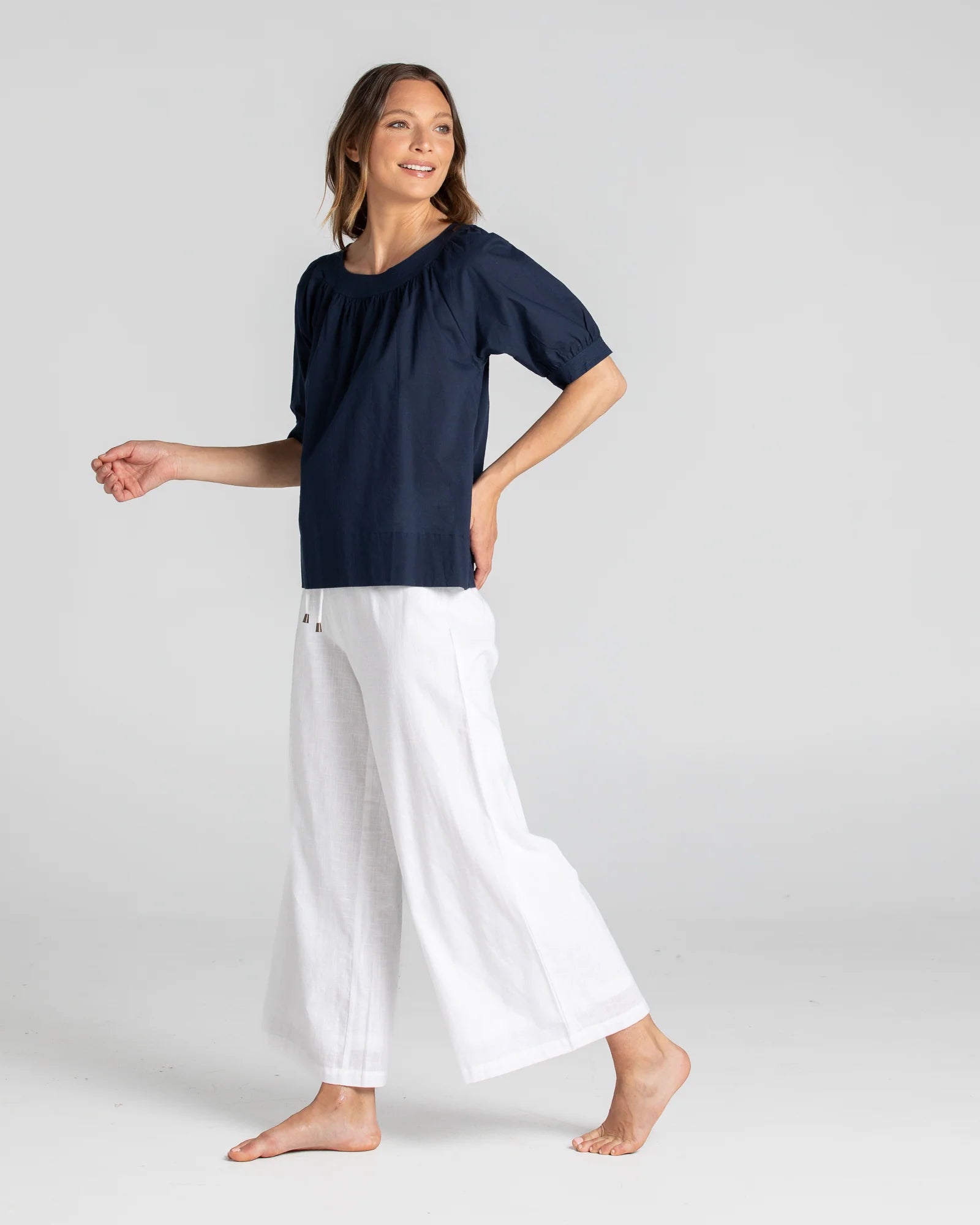Bliss Top Basic Navy Tops Boom Shankar