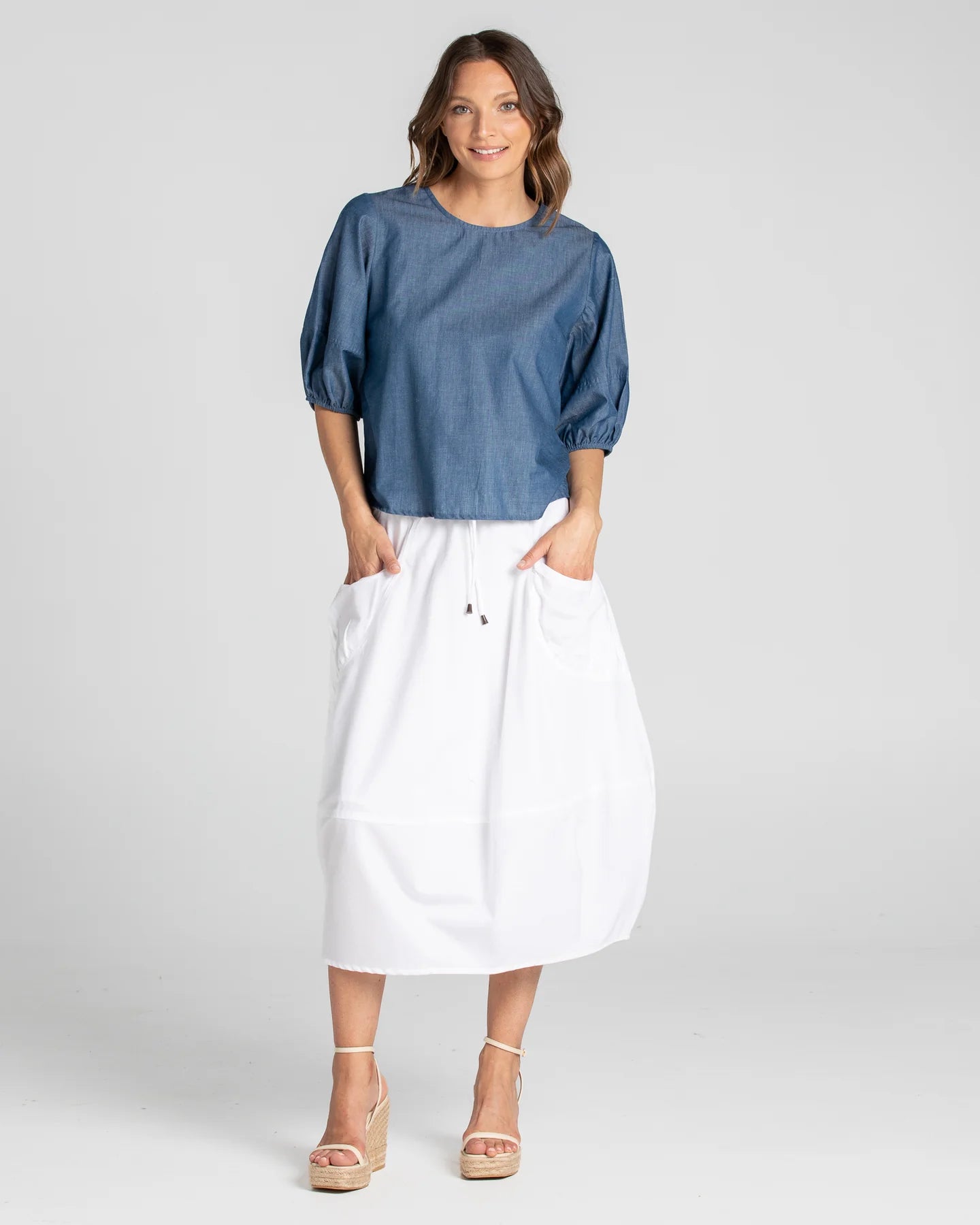 Guru Skirt Basic White Skirts Boom Shankar