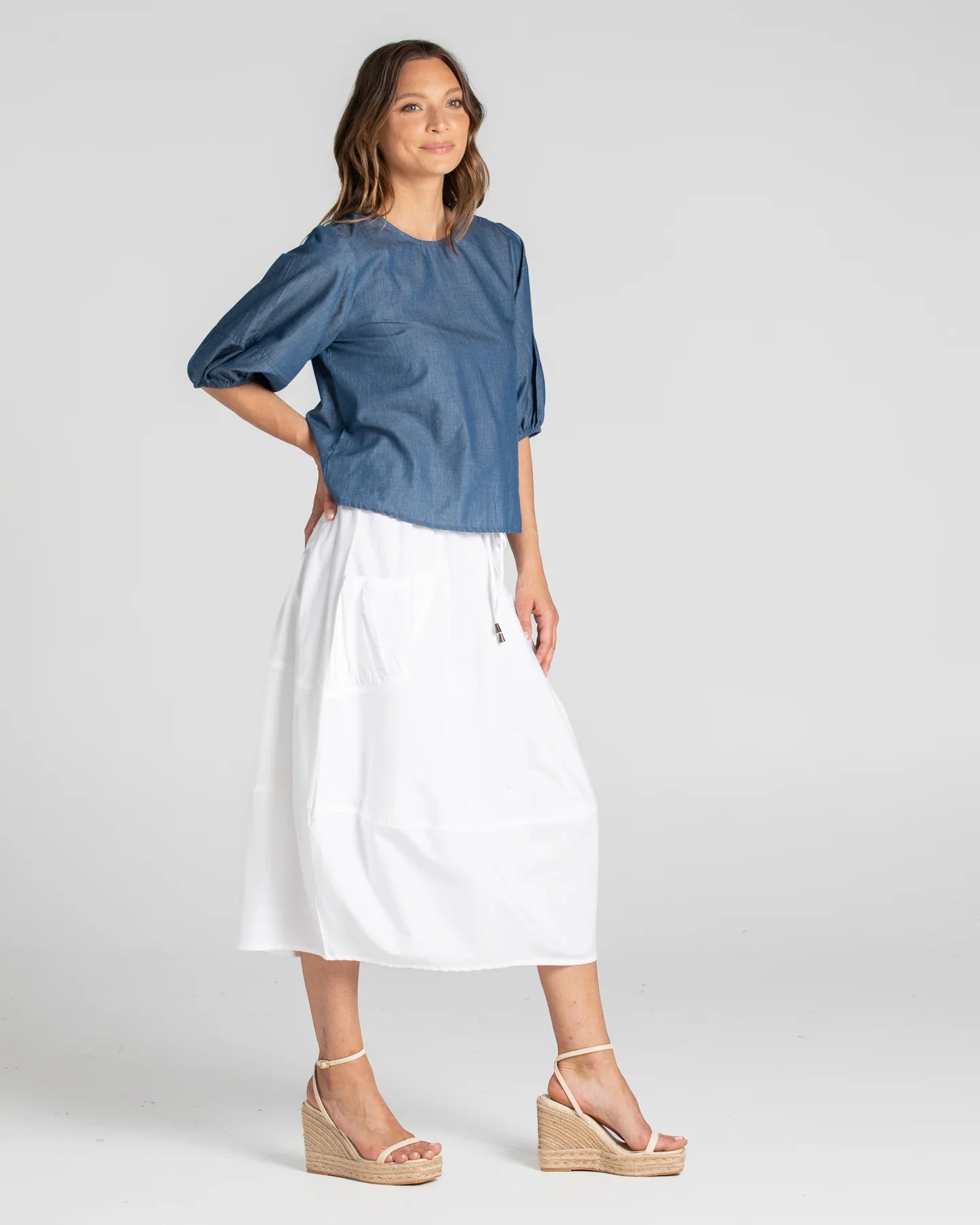Guru Skirt Basic White Skirts Boom Shankar