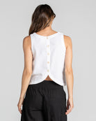 Rose Top White Linen Tops Boom Shankar   