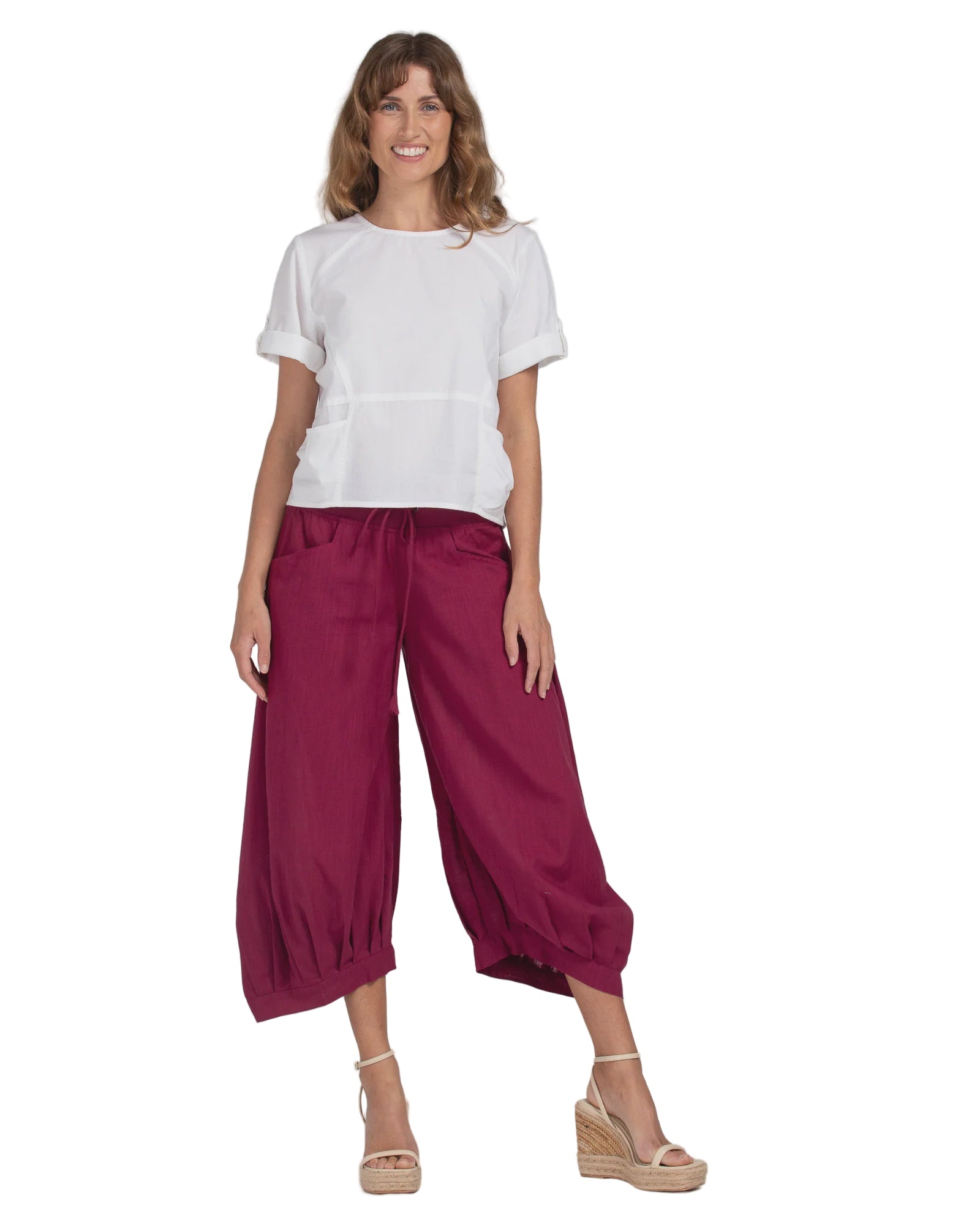 Boom Shankar Guru Pant - Deep Magenta Bottoms Boom Shankar 4