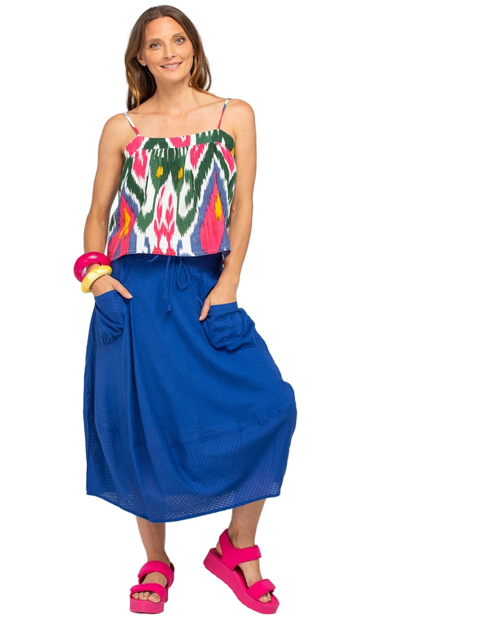 Guru Skirt Blu Skirts Boom Shankar XS(6-8)