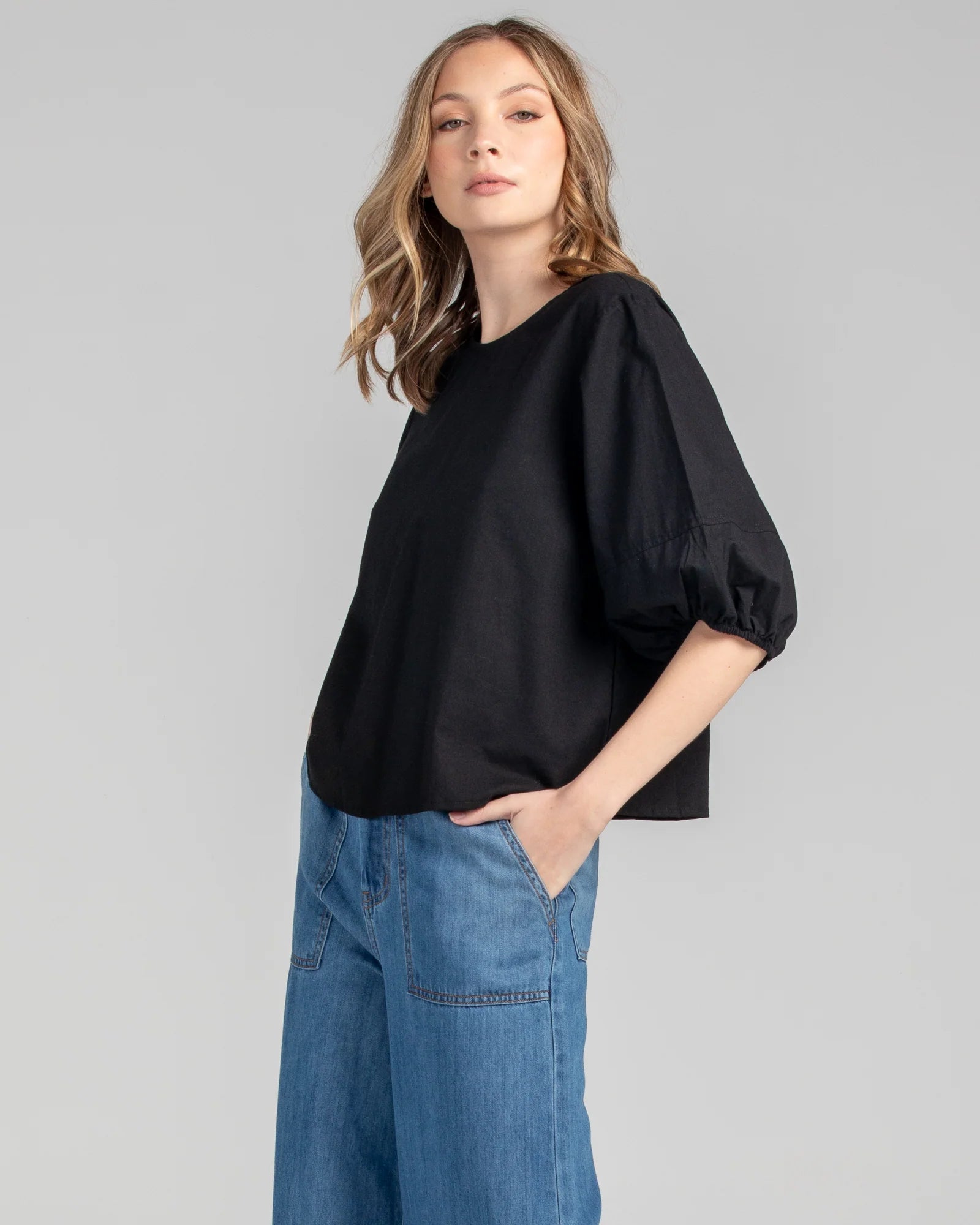 Ava Top Basic Black Tops Boom Shankar