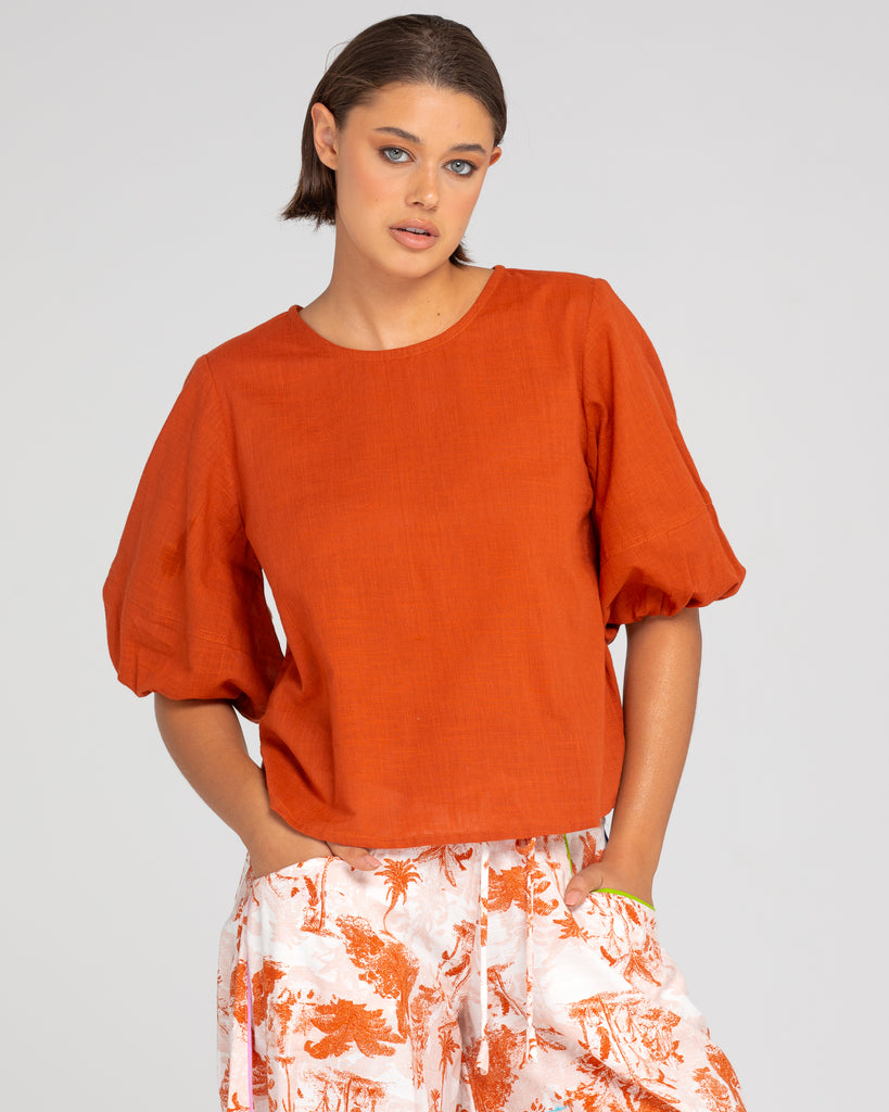Ava Top Mecca Orange Tops Boom Shankar   