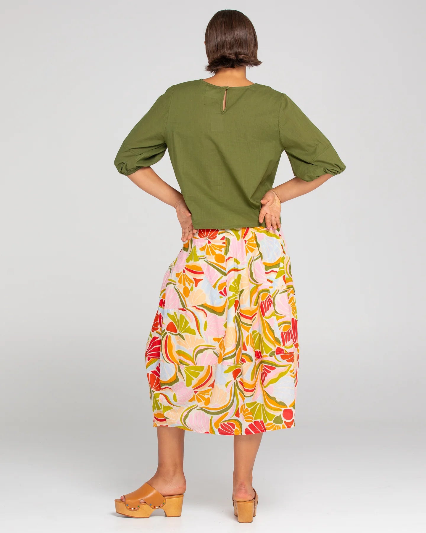 Ava Top Basic Khaki Tops Boom Shankar