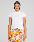 Leaf Top Basic White Tops Boom Shankar