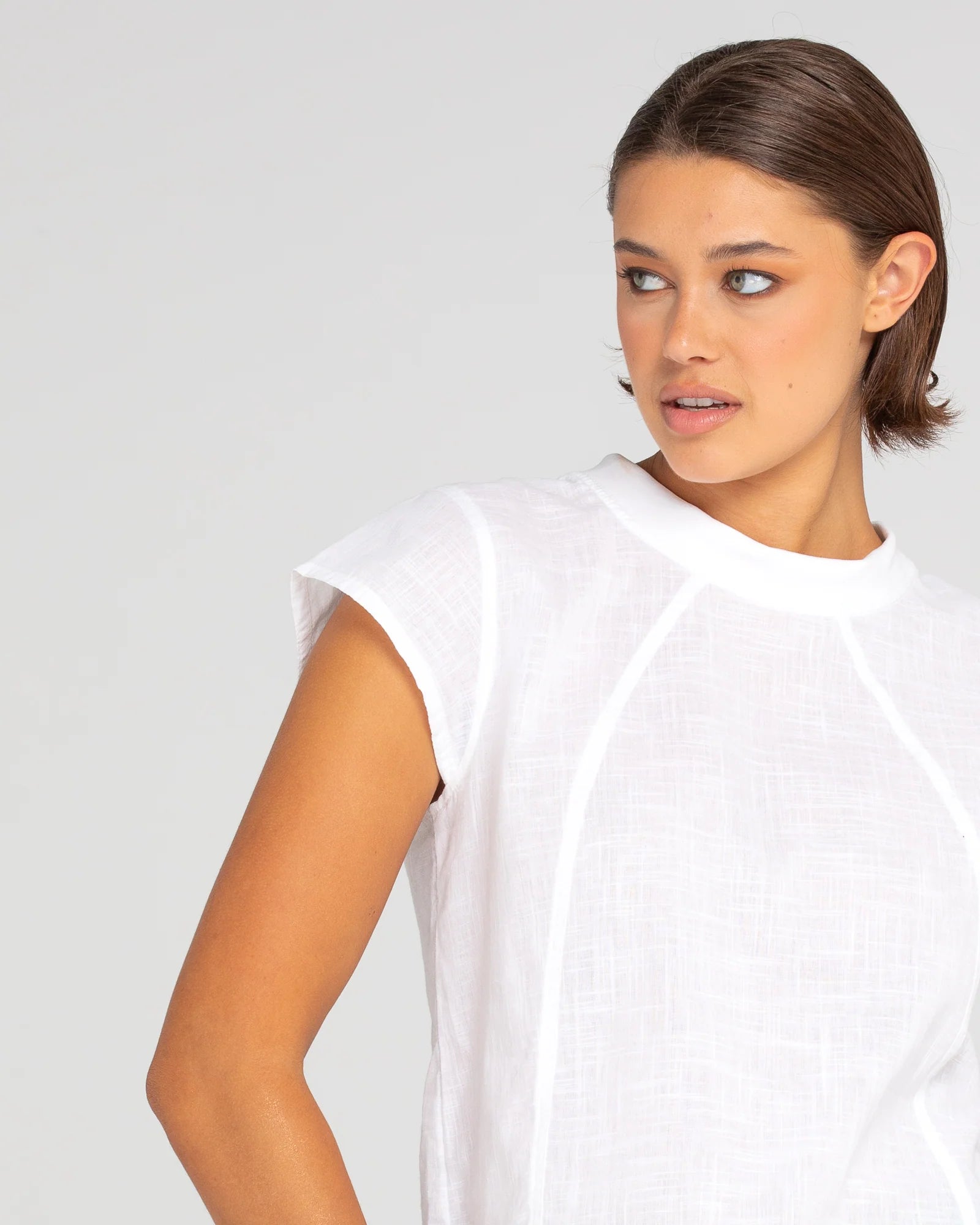 Leaf Top Basic White Tops Boom Shankar