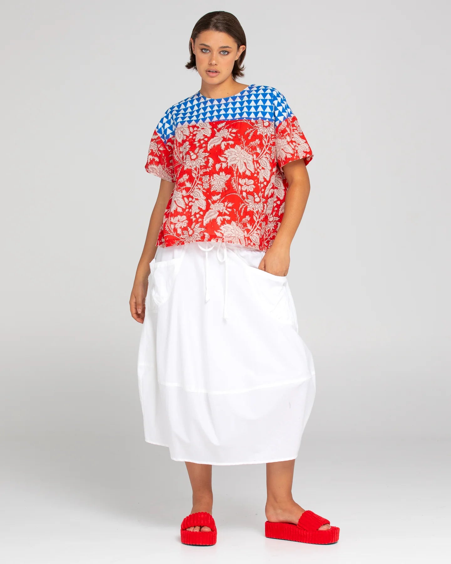 Guru Skirt Basic White Skirts Boom Shankar