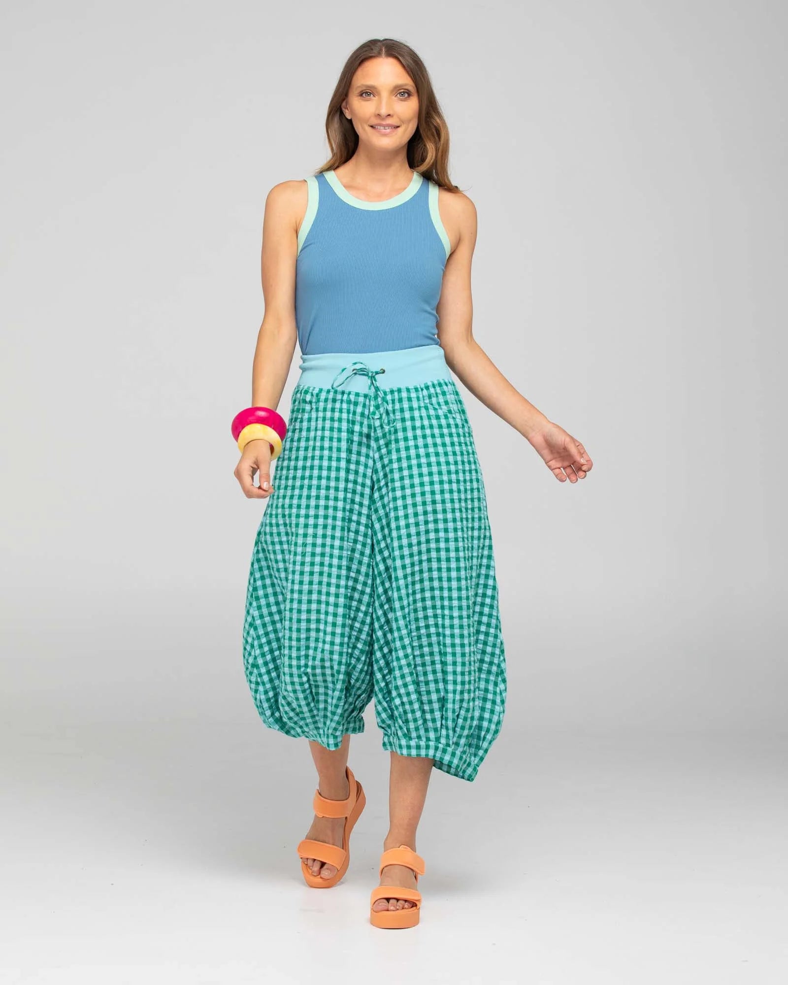 Guru Pant Green Bottoms Boom Shankar