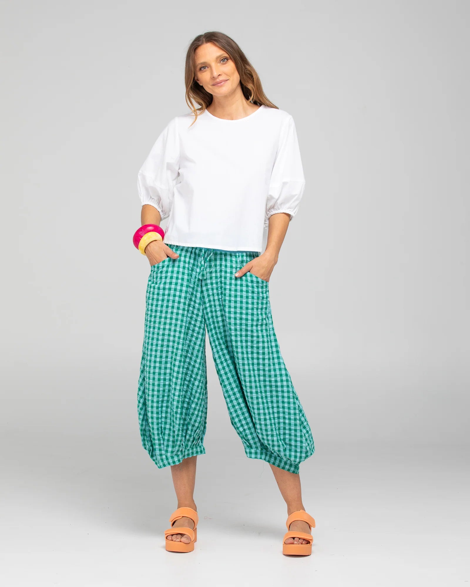 Guru Pant Green Bottoms Boom Shankar