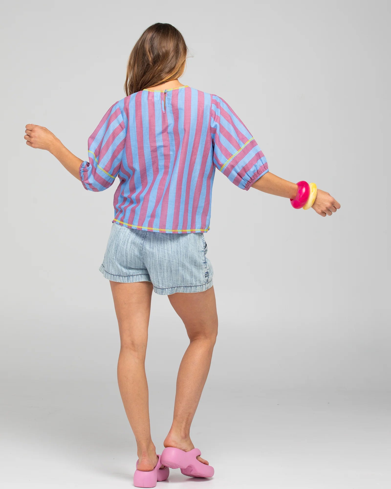 Ava Top Capri Blue Tops Boom Shankar