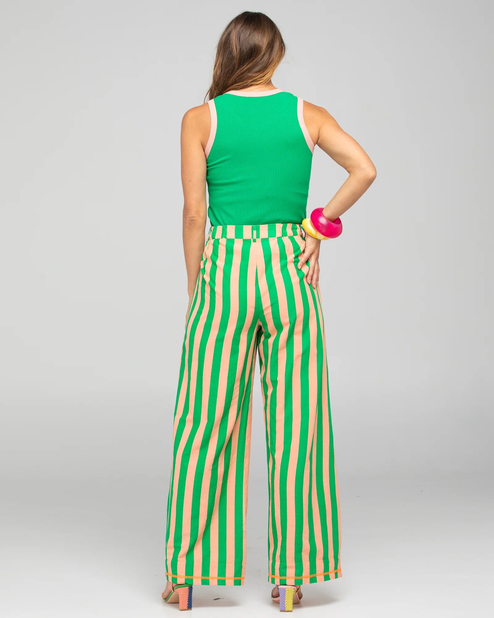 Sana Pant Capri Peach Bottoms Boom Shankar