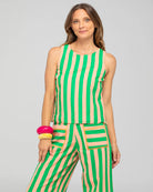 Hara Top Reversible Capri Peach/Tangerine Tops Boom Shankar