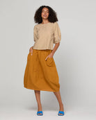 Ava Top Mustard Stripe Tops Boom Shankar