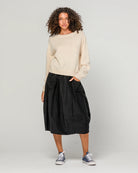 Cord Guru Skirt Black Skirts Boom Shankar