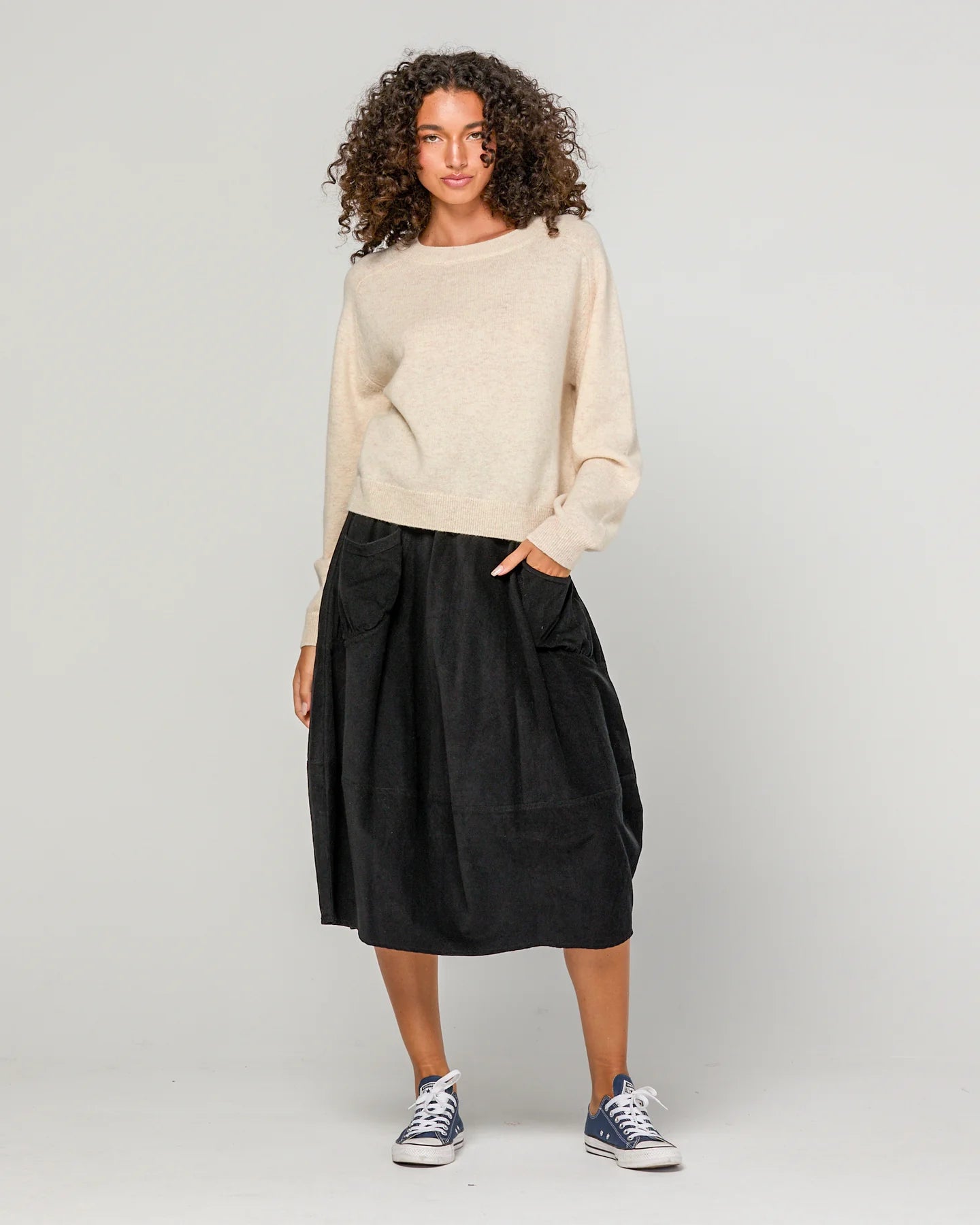 Cord Guru Skirt Black Skirts Boom Shankar