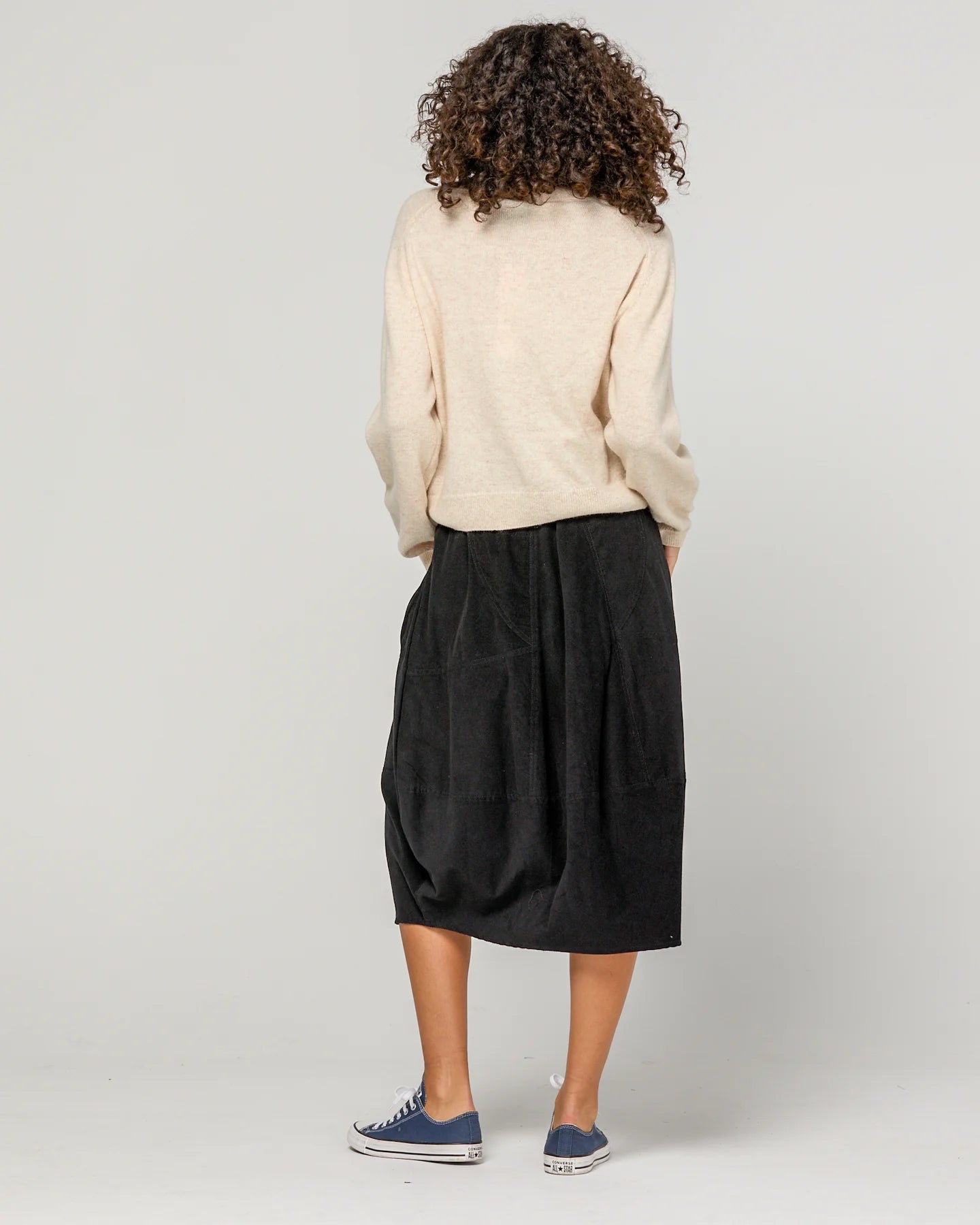 Cord Guru Skirt Black Skirts Boom Shankar