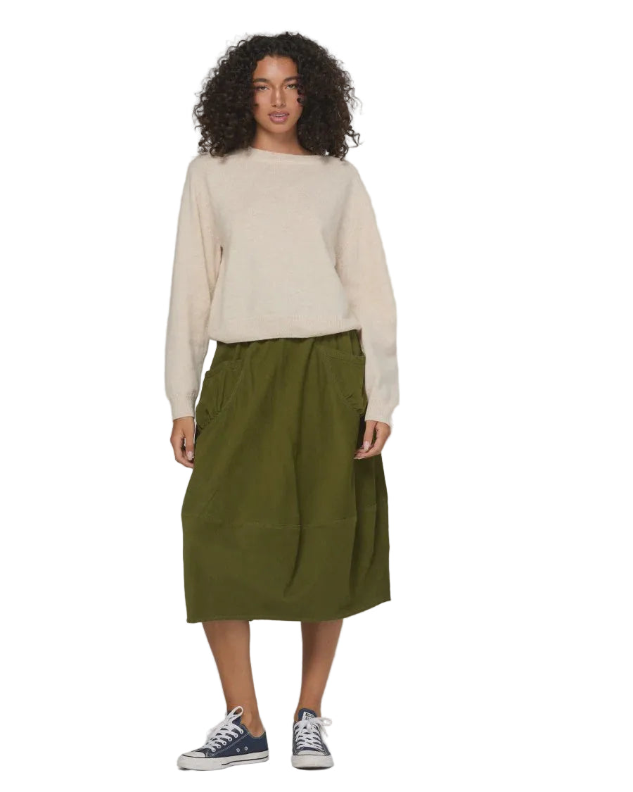 Cord Guru Skirt Olive Green Skirts Boom Shankar 6