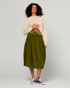 Cord Guru Skirt Olive Green Skirts Boom Shankar