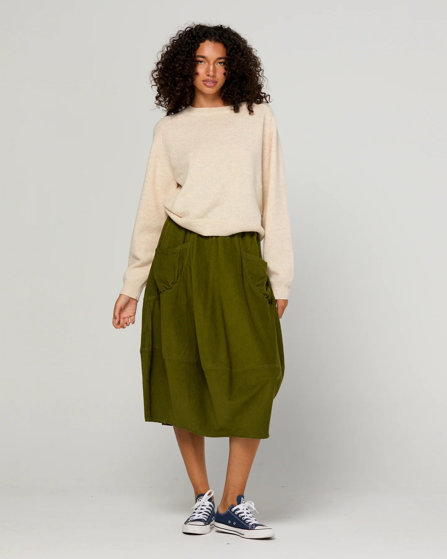 Cord Guru Skirt Olive Green Skirts Boom Shankar