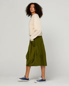 Cord Guru Skirt Olive Green Skirts Boom Shankar