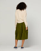 Cord Guru Skirt Olive Green Skirts Boom Shankar