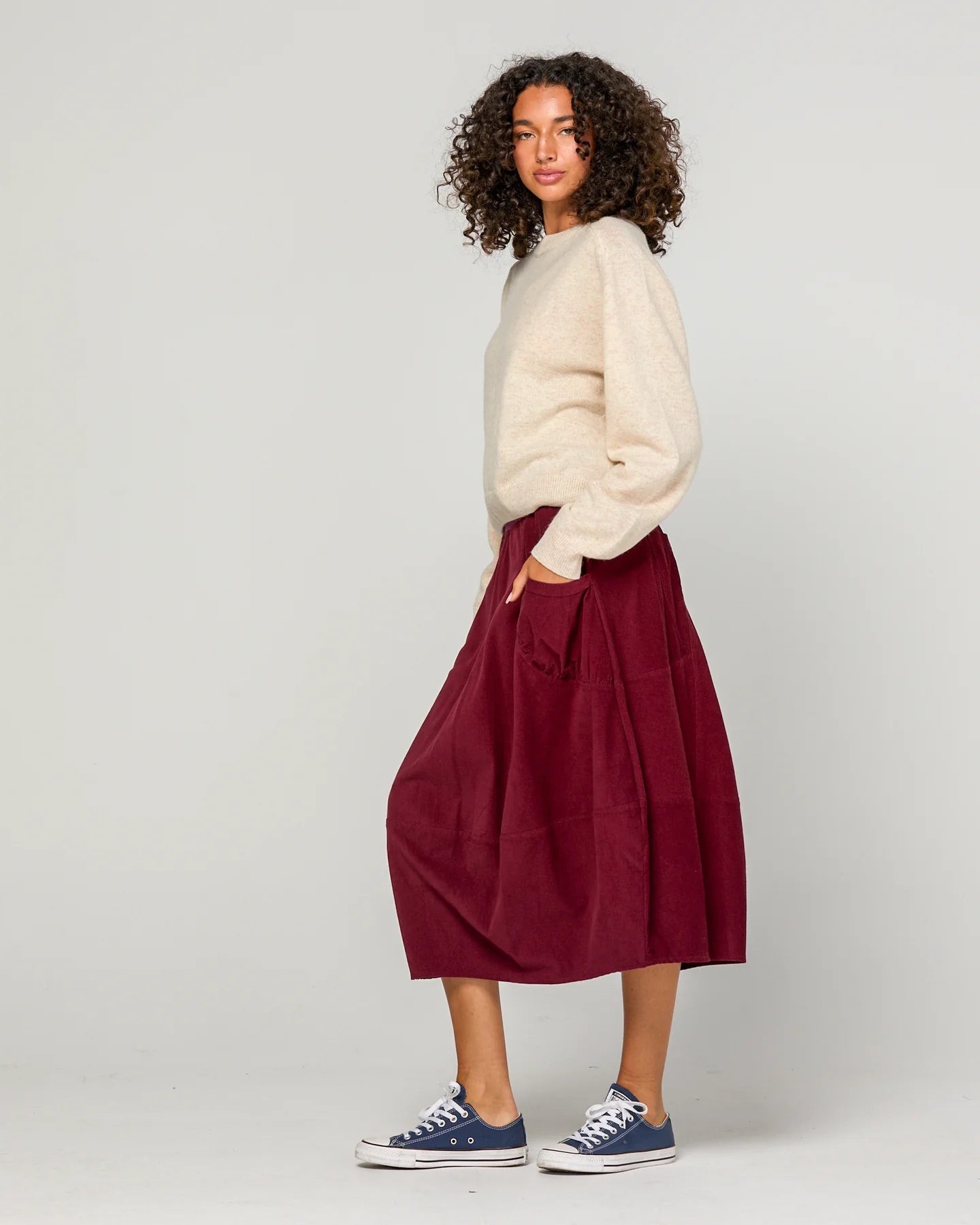 Cord Guru Skirt Merlot Skirts Boom Shankar