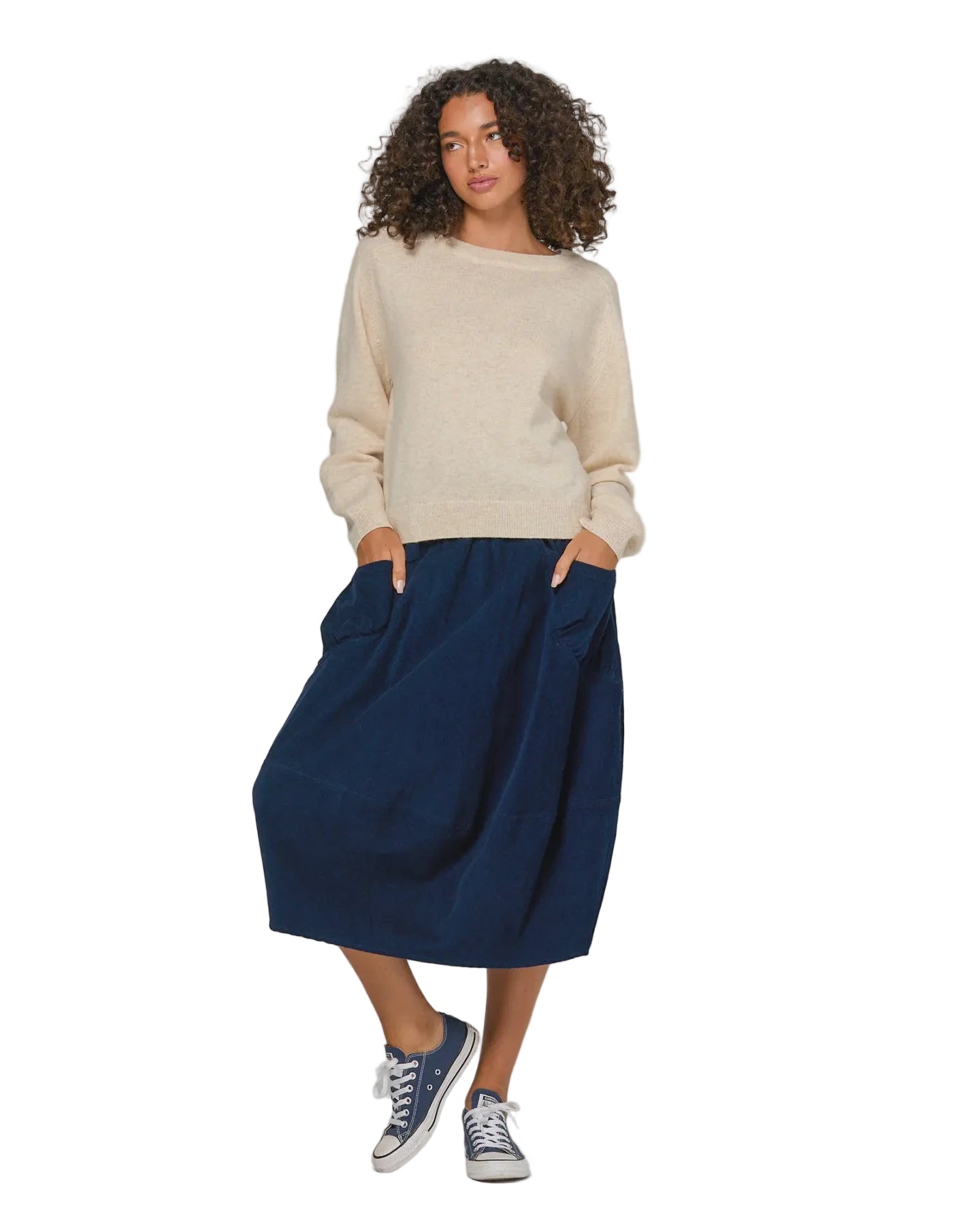 Cord Guru Skirt Midnight Blue Skirts Boom Shankar 6