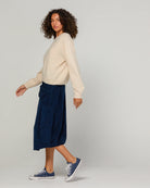 Cord Guru Skirt Midnight Blue Skirts Boom Shankar