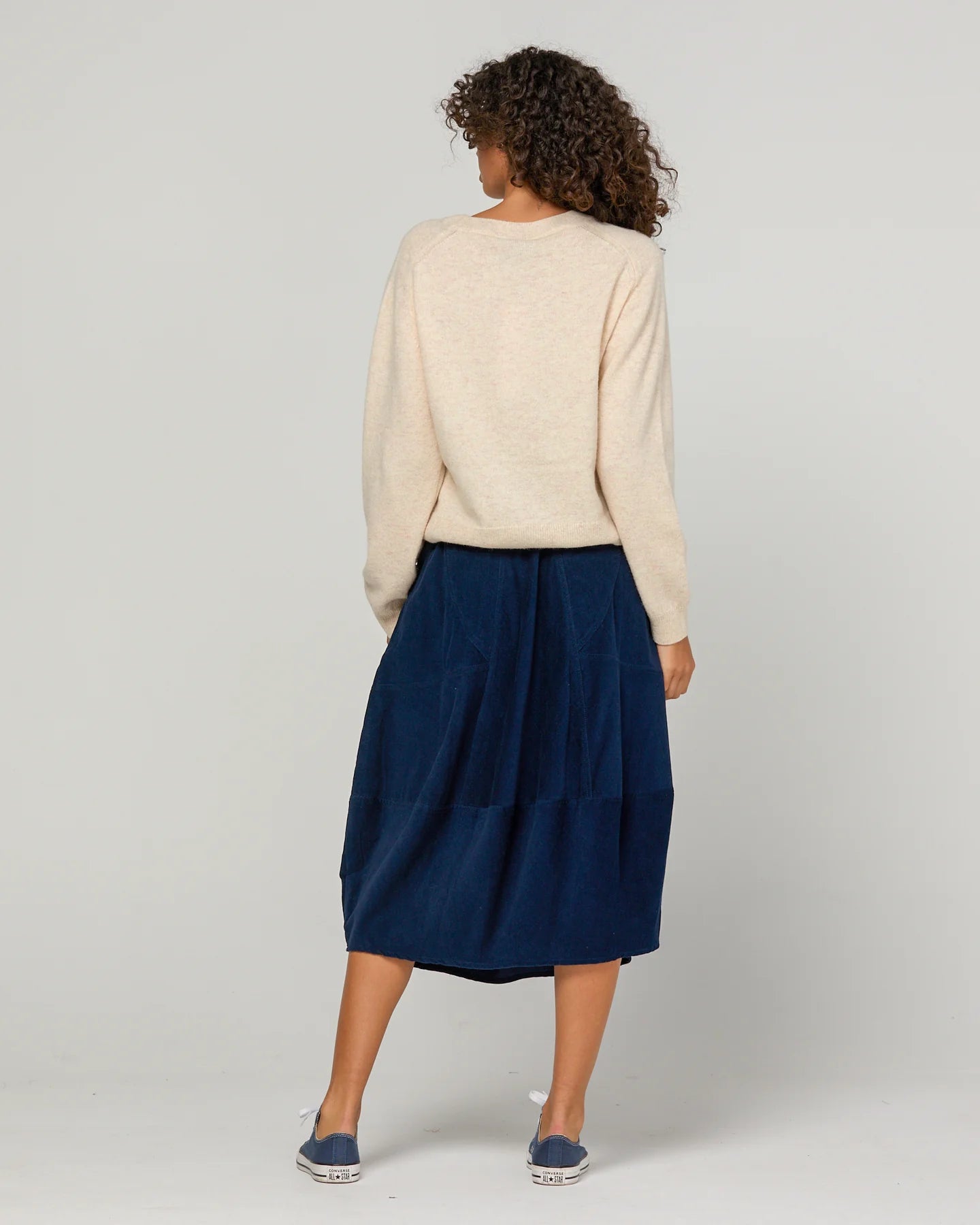 Cord Guru Skirt Midnight Blue Skirts Boom Shankar