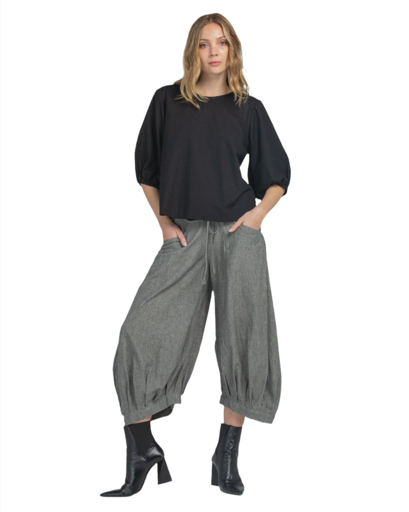 Guru Pant Winter Black Chambray Bottoms Boom Shankar 6  