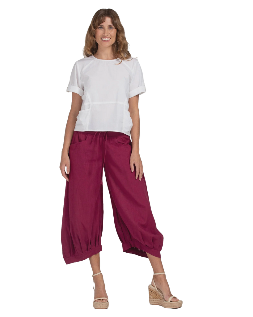 Boom Shankar Guru Pant - Deep Magenta Bottoms Boom Shankar   