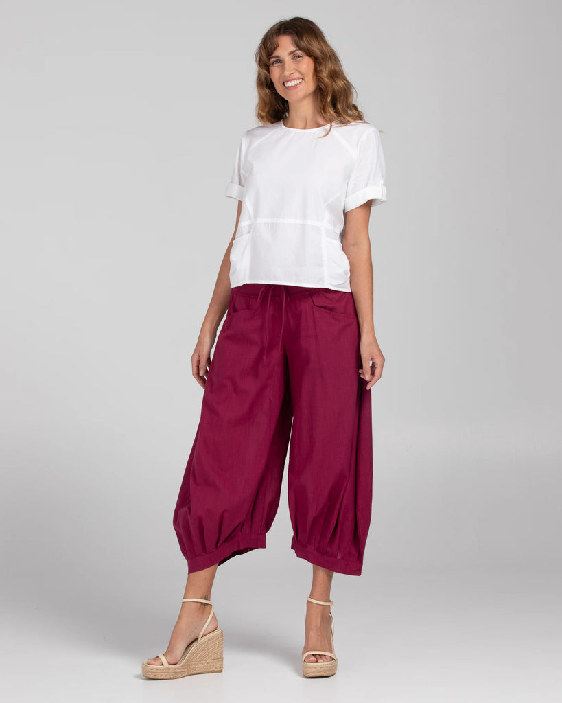 Boom Shankar Guru Pant - Deep Magenta Bottoms Boom Shankar   